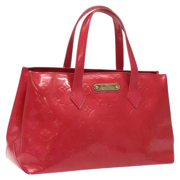 LOUIS VUITTON Monogram Vernis Wilshire PM Hand Bag Rose Pop M93643 - Picture 1 of 16